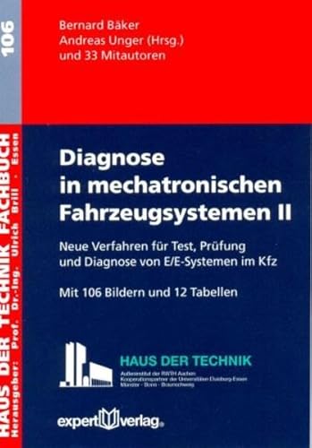 9783816929291: Diagnose in mechatronischen Fahrzeugsystemen II: Neue Verfahren fr Test, Prfung und Diagnose von E/E-Systemen im Kfz: 106