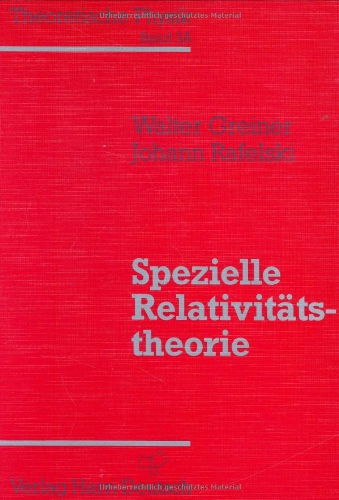 9783817112050: Theoretische Physik: Theoretische Physik, 11 Bde. u. 4 Erg.-Bde., Bd.3a, Spezielle Relativittstheorie: Ein Lehr- und bungsbuch fr Anfangssemester: Bd 3A