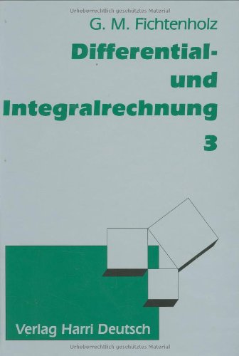 Beispielbild fr Differentialrechnung und Integralrechnung, 3 Bde., Bd.3 zum Verkauf von medimops