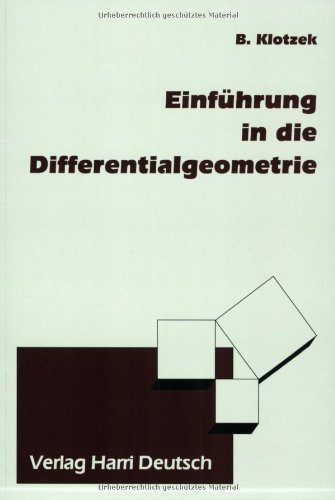 Stock image for Einfhrung in die Differentialgeometrie. for sale by Steamhead Records & Books