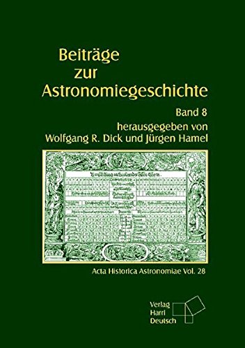 Beispielbild fr Beitrge zur Astronomiegeschichte: Beitrge zur Astronomiegeschichte 8: Bd 8 zum Verkauf von medimops