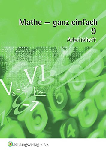 Stock image for Mathe - ganz einfach 9 / Arbeitsheft for sale by medimops