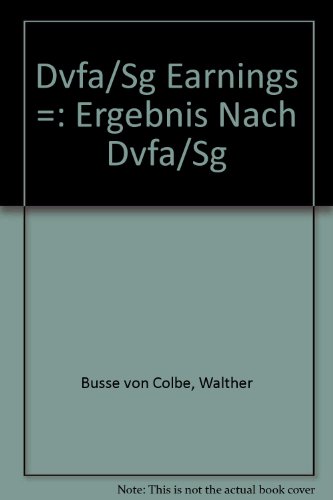 9783820209815: Dvfa/Sg Earnings =: Ergebnis Nach Dvfa/Sg