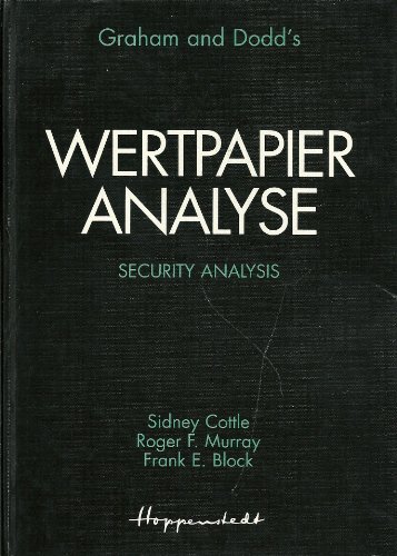 9783820302691: Wertpapieranalyse. Security Analysis