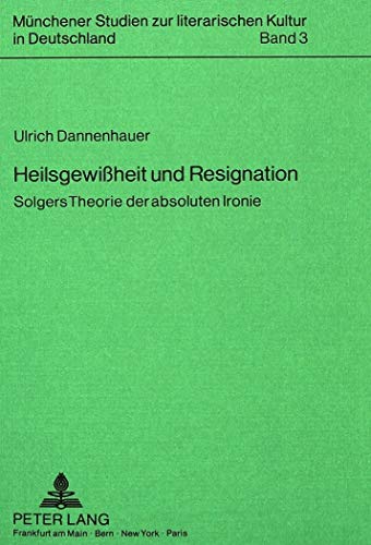 Stock image for Heilsgewissheit und Resignation. for sale by SKULIMA Wiss. Versandbuchhandlung