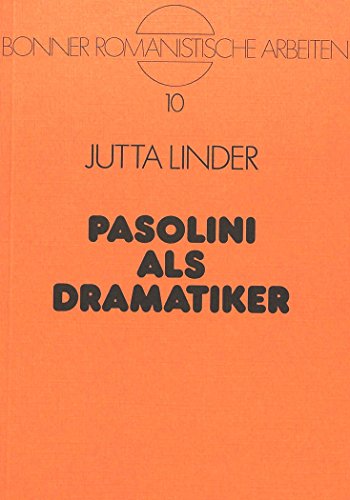Beispielbild fr Pasolini als Dramatiker. zum Verkauf von Kloof Booksellers & Scientia Verlag
