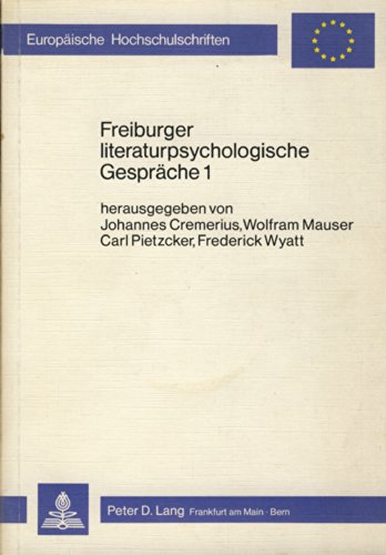 Beispielbild fr Freiburger literaturpsychologische Gesprche 1. zum Verkauf von Kloof Booksellers & Scientia Verlag