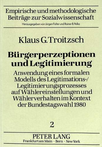 Imagen de archivo de Brgerperzeptionen und Legitimierung. a la venta por SKULIMA Wiss. Versandbuchhandlung