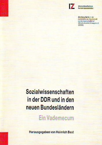 9783820600834: Sozialwissenschaften in der DDR und in den neuen Bundeslndern: Ein Vademecum