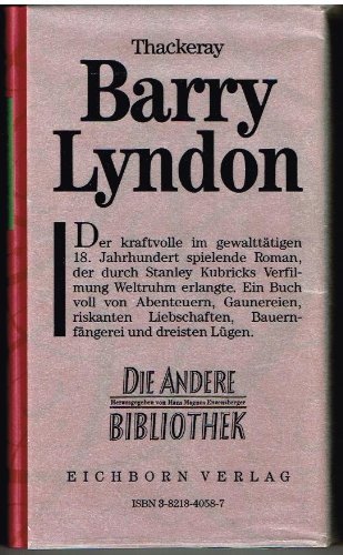 Beispielbild fr Barry Lyndon. zum Verkauf von Antiquariat Bernhardt