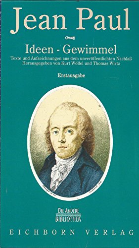 Beispielbild fr Jean Paul: Ideen- Gewimmel. Texte und Aufzeichnungen aus dem unver ffentlichten Nachla  von Hans Magnus Enzensberger (Herausgeber) mit Leseband zum Verkauf von Nietzsche-Buchhandlung OHG