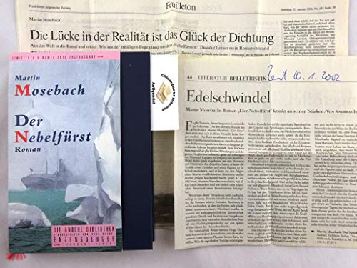 Beispielbild fr Der Nebelfrst. Die Andere Bibliothek Mosebach, Martin zum Verkauf von online-buch-de