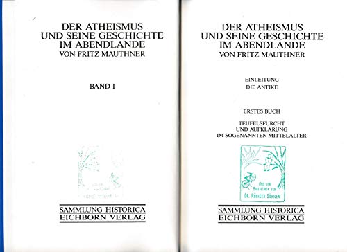 Beispielbild fr Der Atheismus und seine Geschichte im Abendlande: 4 Bnde zum Verkauf von medimops