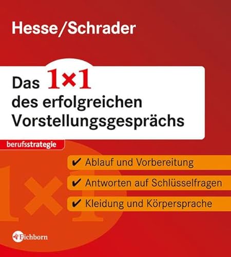 Beispielbild fr Das 1x1 des erfolgreichen Vorstellungsgesprchs - Ablauf und Vorbereitung. Antworten auf Schlsselfragen. Kleidung und Krpersprache zum Verkauf von medimops