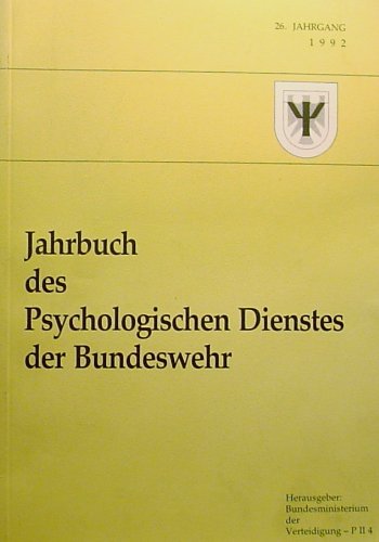 Stock image for Untersuchungen des Psychologischen Dienstes der Bundeswehr 1991/1992 for sale by medimops