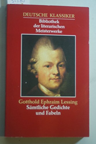 Stock image for Smtliche Gedichte und Fabeln (Bibliothek der literarischen Meisterwerke) for sale by medimops