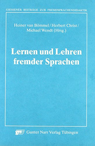 Stock image for Lernen und Lehren fremder Sprachen. for sale by SKULIMA Wiss. Versandbuchhandlung