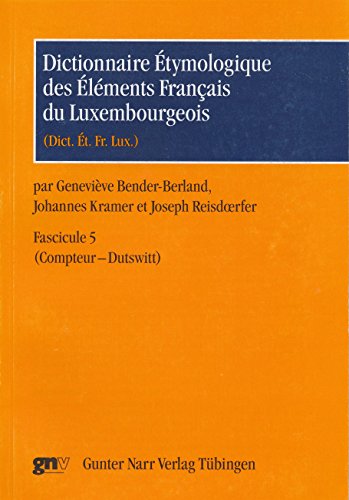 9783823345060: Bender-Berland, G: Dictionnaire tymologique des lments Fr