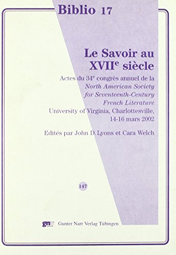 9783823355595: Le Savoir au XVIIe siecle