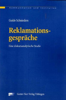 9783823361350: Reklamationsgesprche: Eine diskursanalytische Studie