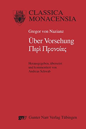 9783823364184: Gregor von Nazianz: Über Vorsehung