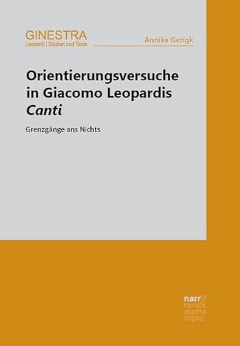 Stock image for Orientierungsversuche in Giacomo Leopardis Canti for sale by Blackwell's