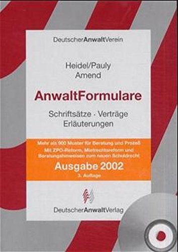 9783824004560: AnwaltFormulare, m. CD-ROM (Livre en allemand)