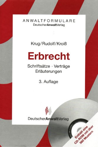 Beispielbild fr AnwaltFormulare Erbrecht: Schriftstze - Vertrge - Erluterungen mit CD-ROM zum Verkauf von Studibuch