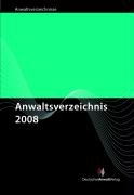 Stock image for Anwaltsverzeichnis 2008 for sale by medimops