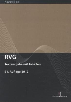 Stock image for RVG: Textausgabe mit Tabellen for sale by medimops