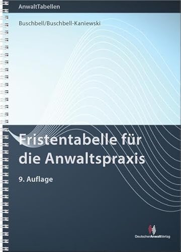 Stock image for Fristentabelle fr die Anwaltspraxis for sale by Buchpark
