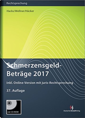 Beispielbild fr SchmerzensgeldBetrge 2017 (Buch mit CD-ROM plus Online-Zugang) zum Verkauf von Buchpark