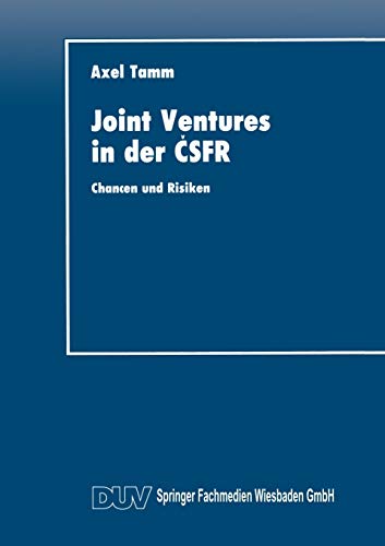 Stock image for Joint Ventures in der CSFR : Chancen und Risiken for sale by Chiron Media