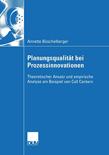 Stock image for Planungsqualitat Bei Prozessinnovationen for sale by Kennys Bookshop and Art Galleries Ltd.