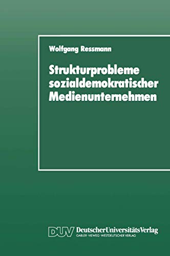 Beispielbild fr Strukturprobleme sozialdemokratischer Medienunternehmen zum Verkauf von medimops