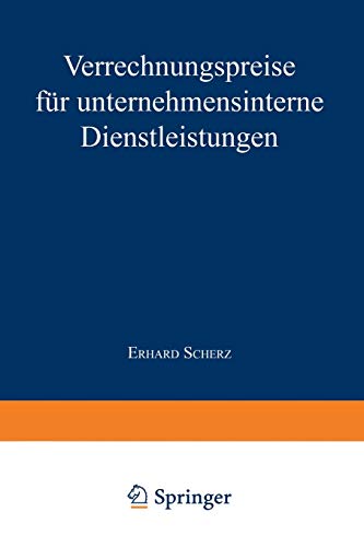 Imagen de archivo de Verrechnungspreise f?r unternehmensinterne Dienstleistungen (German Edition) a la venta por Reuseabook