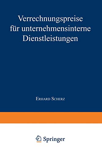 Stock image for Verrechnungspreise f?r unternehmensinterne Dienstleistungen (German Edition) for sale by Reuseabook
