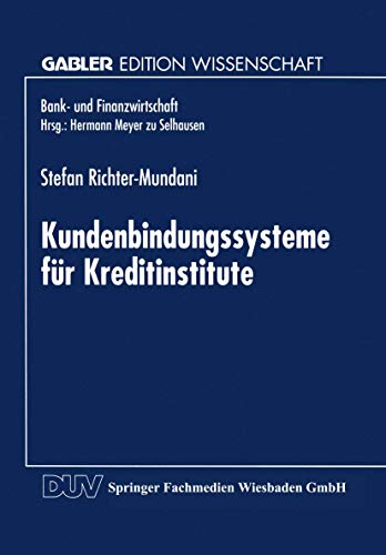 Imagen de archivo de Kundenbindungssysteme fr Kreditinstitute a la venta por medimops