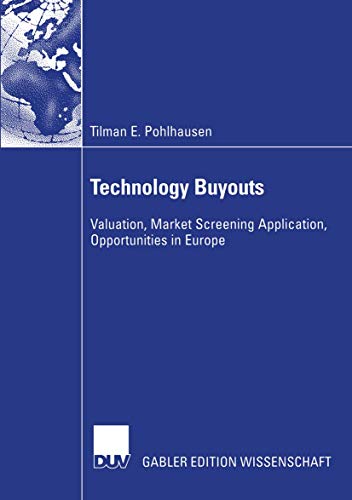 9783824477586: Technology Buyouts: Valuation, Market Screening Application, Opportunities in Europe