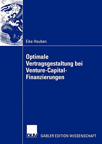 9783824479764: Optimale Vertragsgestaltung Bei Venture-Capital-Finanzierungen