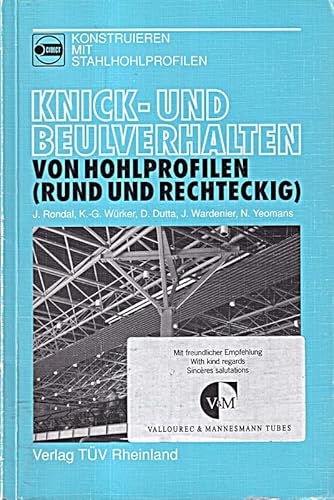 Structural Stability of Hollow Sections (9783824900671) by Rondal; Wuerker; Dutta; Wardenier; Yeomans