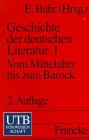 Geschichte der deutschen Literatur. Band 1.