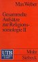 Gesammelte AufsÃ¤tze zur Religionssoziologie II. (9783825214890) by Weber, Max