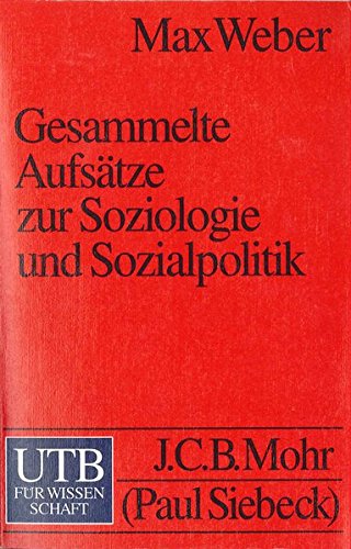 Stock image for Gesammelte Aufstze zur Soziologie und Sozialpolitik ( Soziologie). for sale by GF Books, Inc.