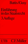 9783825216429: Einfhrung in das Staatsrecht