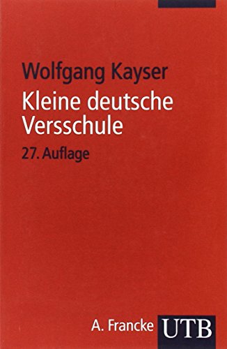 9783825217273: Kleine Deutsche Versschule