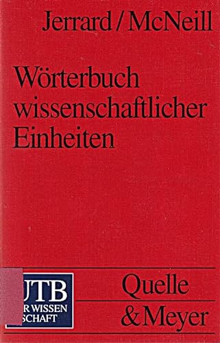 Stock image for Wrterbuch wissenschaftlicher Einheiten for sale by Martin Preu / Akademische Buchhandlung Woetzel