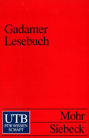 9783825219727: Gadamer-Lesebuch