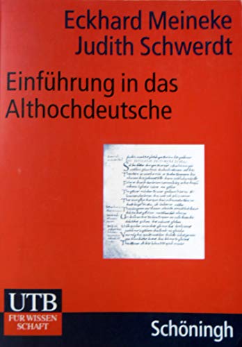 Stock image for Einfhrung in das Althochdeutsche (Uni-Taschenbcher M) for sale by medimops