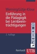 Stock image for Einfhrung in die Pdagogik bei Lernbeeintrchtigungen (Uni-Taschenbcher M) for sale by medimops